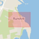 Karta som med röd fyrkant ramar in Rundvik, Nordmaling, Västerbottens län