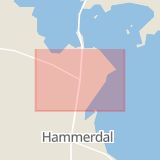 Karta som med röd fyrkant ramar in Hammerdal, Strömsunds Kommun, Strömsund, Jämtlands län