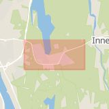 Karta som med röd fyrkant ramar in Carlslid, Tomtebovägen, Umeå, Västerbottens län