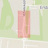 Karta som med röd fyrkant ramar in Tomtebovägen, Vittervägen, Umeå, Ystarvägen, Västra Ersboda, Östra Ormsjö, Dorotea, Byske, Skellefteå, Västerbottens län