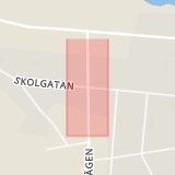 Karta som med röd fyrkant ramar in Bastuträsk, Skolgatan, Vindelvägen, Norsjö, Västerbottens län