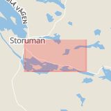 Karta som med röd fyrkant ramar in Ålidhem, Mariehem, Blå Vägen, Stensele, Västerbottens län