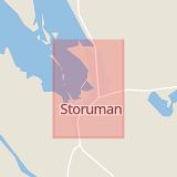 Karta som med röd fyrkant ramar in Stensele, Storumans Kommun, Storuman, Västerbottens län