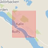 Karta som med röd fyrkant ramar in Kalix, Piteå, Norrbottens län