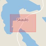 Karta som med röd fyrkant ramar in Skaulo, Gällivare, Övertorneå, Norrbottens län