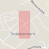 Karta som med röd fyrkant ramar in Svappavaara, Norrbottens län
