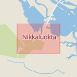 Karta som med röd fyrkant ramar in Nikkaluokta, Gällivare, Norrbottens län