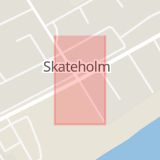 Karta som med röd fyrkant ramar in Skateholm, Skurup, Skåne län