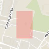 Karta som med röd fyrkant ramar in Kapell, Trelleborg, Skåne län
