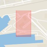 Karta som med röd fyrkant ramar in Bornholmsgatan, Kapell, Ystad, Skåne län