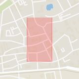 Karta som med röd fyrkant ramar in Stortorget, Ystad, Skåne län