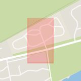 Karta som med röd fyrkant ramar in Fritidsvägen, Österleden, Ystad, Skåne län