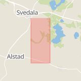 Karta som med röd fyrkant ramar in Ugglarp, Ugglarpsvägen, Trelleborg, Skåne län