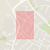Karta som med röd fyrkant ramar in Oxie, Oxie Kyrkoväg, Malmö, Skåne län