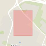 Karta som med röd fyrkant ramar in Pilevallsvägen, Oxie, Malmö, Skåne län