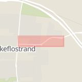 Karta som med röd fyrkant ramar in Gottorpsvägen, Bunkeflostrand, Malmö, Skåne län
