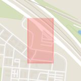 Karta som med röd fyrkant ramar in Skånegården, Bunkeflo, Malmö, Skåne län