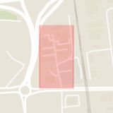 Karta som med röd fyrkant ramar in Sångleksgatan, Fosie, Malmö, Skåne län