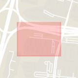 Karta som med röd fyrkant ramar in Kvartettgatan, Malmö, Skåne län