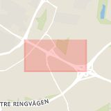 Karta som med röd fyrkant ramar in Ystadvägen, Jägersro, Malmö, Skåne län