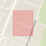 Karta som med röd fyrkant ramar in Kroksbäck, Sörbäcksgatan, Malmö, Skåne län