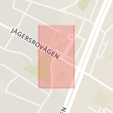 Karta som med röd fyrkant ramar in Cypressvägen, Jägersrovägen, Malmö, Skåne län