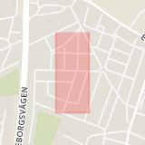 Karta som med röd fyrkant ramar in Ripgatan, Malmö, Skåne län