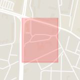 Karta som med röd fyrkant ramar in Backavägen, Malmö, Skåne län