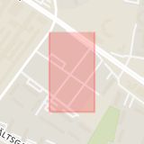 Karta som med röd fyrkant ramar in Almhög, Almhögsgatan, Malmö, Skåne län
