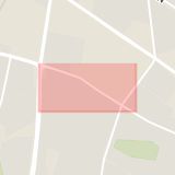 Karta som med röd fyrkant ramar in Heleneholm, Eriksfältsgatan, Malmö, Skåne län