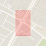 Karta som med röd fyrkant ramar in Bellevuegården, Lorensborgsgatan, Ärtholmsvägen, Malmö, Skåne län