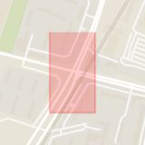 Karta som med röd fyrkant ramar in Pildammsvägen, Stadiongatan, Malmö, Skåne län