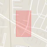 Karta som med röd fyrkant ramar in Persborgstorget, Malmö, Skåne län