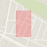 Karta som med röd fyrkant ramar in Rosengård, Hagtornsgatan, Malmö, Skåne län