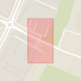 Karta som med röd fyrkant ramar in Lorensborg, Stadiongatan, Stensjögatan, Malmö, Skåne län