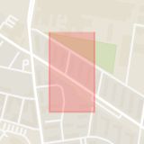 Karta som med röd fyrkant ramar in Lönngatan, Idunsgatan, Malmö, Skåne län