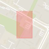 Karta som med röd fyrkant ramar in Bellevuegården, Hålsjögatan, Malmö, Skåne län