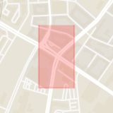 Karta som med röd fyrkant ramar in Dalaplan, Trelleborgsvägen, Malmö, Skåne län