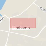 Karta som med röd fyrkant ramar in Limhamn, Östra Ansgarigatan, Malmö, Skåne län