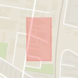 Karta som med röd fyrkant ramar in Norbergsgatan, Malmö, Skåne län