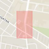 Karta som med röd fyrkant ramar in Lantmannagatan, Uddeholmsgatan, Malmö, Skåne län