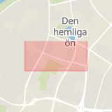 Karta som med röd fyrkant ramar in Flensburg, Stadiongatan, Malmö, Skåne län