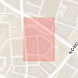 Karta som med röd fyrkant ramar in Sigtunagatan, Malmö, Skåne län