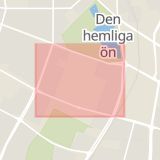 Karta som med röd fyrkant ramar in Lorensborg, Malmö, Skåne län