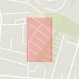 Karta som med röd fyrkant ramar in Korgvidegatan, Videdal, Malmö, Skåne län