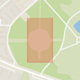 Karta som med röd fyrkant ramar in Pildammsparken, Baltiska Vägen, Malmö, Skåne län