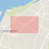Karta som med röd fyrkant ramar in Geijersgatan, Limhamnsvägen, Malmö, Skåne län