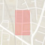 Karta som med röd fyrkant ramar in Nikolaigatan, Smedjegatan, Malmö, Skåne län