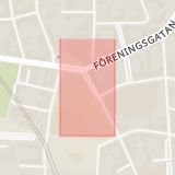 Karta som med röd fyrkant ramar in Kirseberg, Nike, Adidas, Malmö