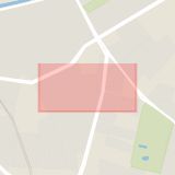 Karta som med röd fyrkant ramar in Spångatan, Malmö, Skåne län